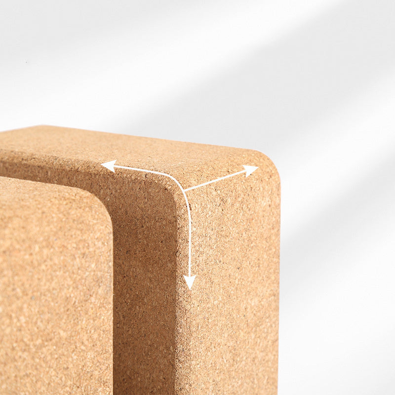 Eco-Friendly Cork Yoga Block - High-Density Support for Home Exercise