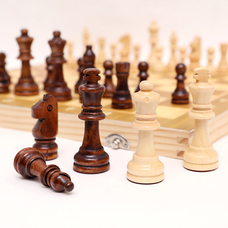 Eco-Friendly Wooden Chess Pieces - Compatible with 24x24cm to 39x39cm Boards