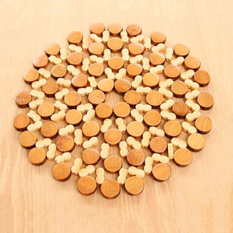 Round Bamboo Table Decoration with Cushion