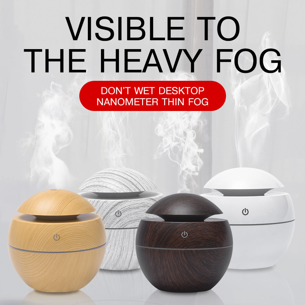 Simple and Stylish Plastic Humidifier with 7-Color Lights