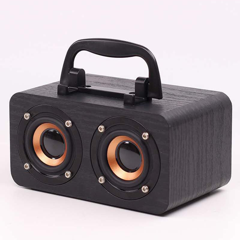 Wooden Bluetooth Speaker with Radio and Voice Prompt - 10W, 8-Hour Playtime