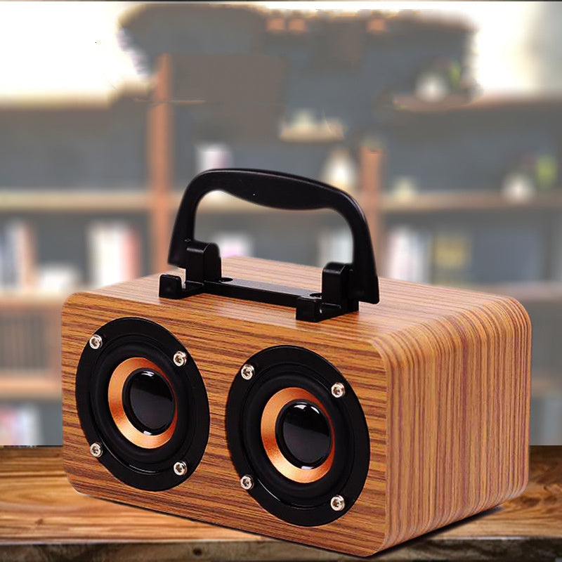 Wooden Bluetooth Speaker with Radio and Voice Prompt - 10W, 8-Hour Playtime